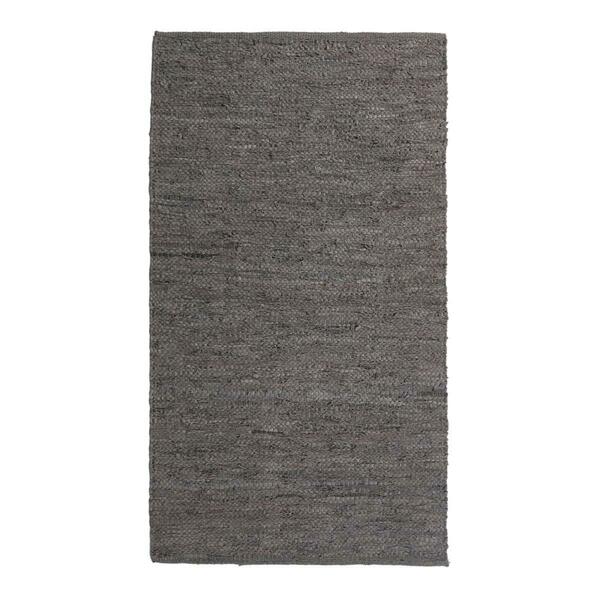 Configuracion 4&apos;x6&apos; Handwoven Light Coffee Leather/Cotton Rug CO3268832